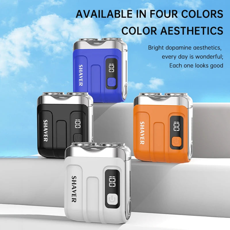 Mini Rasoir Électrique Rechargeable - Double Lame, Écran Digital