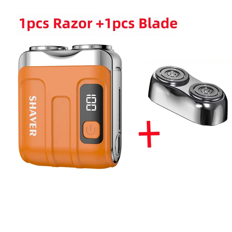 Mini Rasoir Électrique Rechargeable - Double Lame, Écran Digital