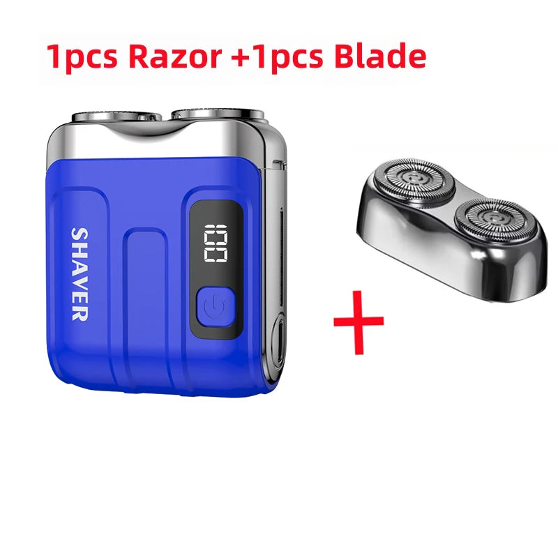 Mini Rasoir Électrique Rechargeable - Double Lame, Écran Digital