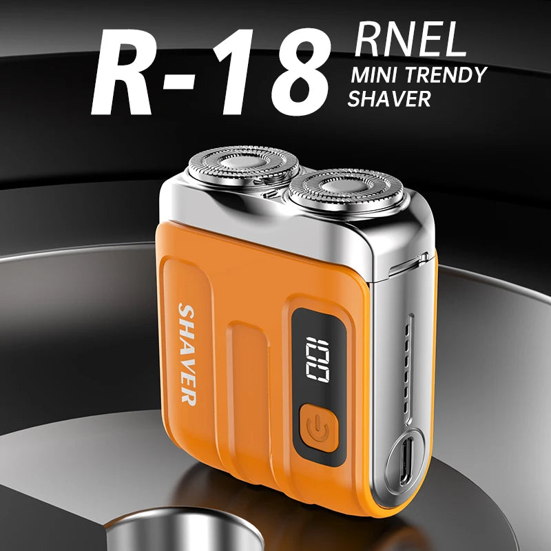 Mini Rasoir Électrique Rechargeable - Double Lame, Écran Digital